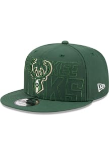 New Era Milwaukee Bucks Green 2023 NBA Draft 9FIFTY Mens Snapback Hat