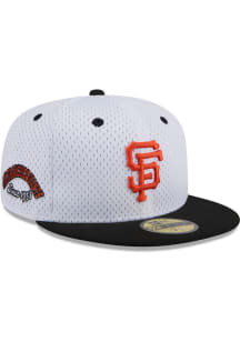 New Era San Francisco Giants Mens White Throwback Jersey Mesh 2T 59FIFTY Fitted Hat