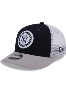 New Era New York Yankees Throwback 3T Circular Trucker LP 9FIFTY Adjustable Hat - Navy Blue