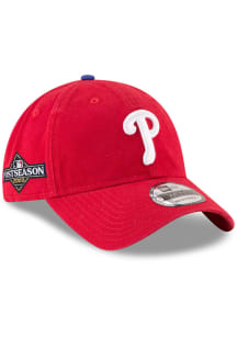New Era Philadelphia Phillies 2023 Postseason Side Patch 9TWENTY Adjustable Hat - Red