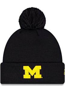 New Era Michigan Wolverines Blue Cuff Mens Knit Hat