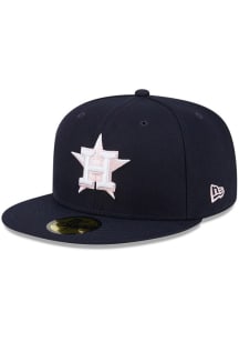 New Era Houston Astros Mens Navy Blue 2024 Mothers Day 59FIFTY Fitted Hat