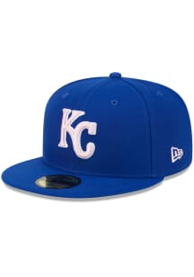 New Era Kansas City Royals Mens Blue 2024 Mothers Day 59FIFTY Fitted Hat