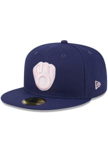 New Era 59FIFTY Milwaukee Brewers Game Authentic Collection On Field Fitted Hat Navy