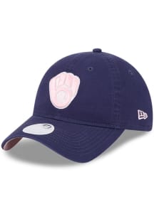 New Era Milwaukee Brewers Blue 2024 Mothers Day W 9TWENTY Womens Adjustable Hat