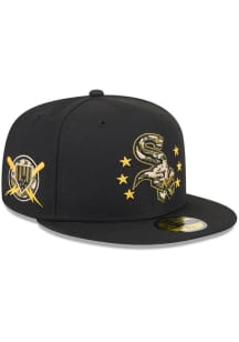 New Era Chicago White Sox Mens Black 2024 Armed Forces Day 59FIFTY Fitted Hat