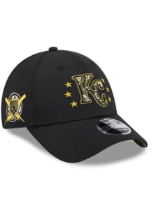 New Era Kansas City Royals 2024 Armed Forces Day 9FORTY Adjustable Hat - Black