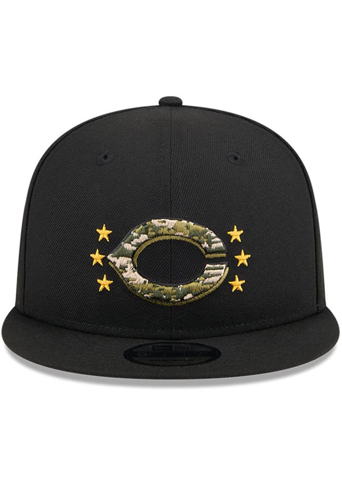 New Era Cincinnati Reds Black 2024 Armed Forces Day 9FIFTY Mens Snapback Hat