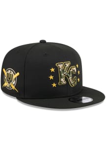 New Era Kansas City Royals Black 2024 Armed Forces Day 9FIFTY Mens Snapback Hat