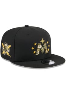 New Era Minnesota Twins Black 2024 Armed Forces Day 9FIFTY Mens Snapback Hat