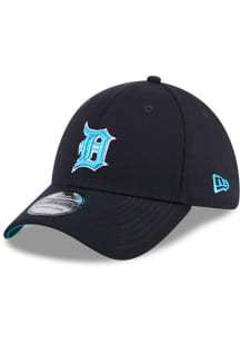 New Era Detroit Tigers Mens Navy Blue 2024 Fathers Day 39THIRTY Flex Hat