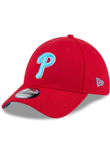 New Era Philadelphia Phillies Mens Red 2024 Fathers Day 39THIRTY Flex Hat