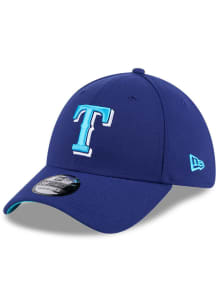 New Era Texas Rangers Mens Navy Blue 2024 Fathers Day 39THIRTY Flex Hat