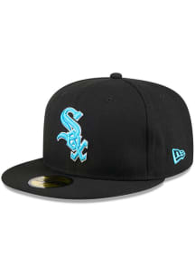 New Era Chicago White Sox Mens Black 2024 Fathers Day 59FIFTY Fitted Hat