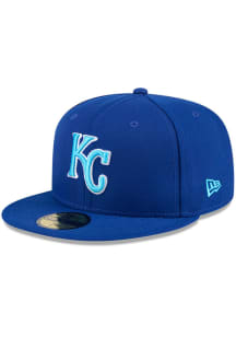 New Era Kansas City Royals Mens Blue 2024 Fathers Day 59FIFTY Fitted Hat