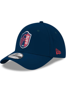 New Era St Louis City SC Mens Navy Blue Primary Crest Team Classic 39THIRTY Flex Hat
