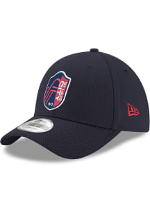 New Era St Louis City SC Mens Navy Blue Primary Crest Diamond Era 39THIRTY Flex Hat