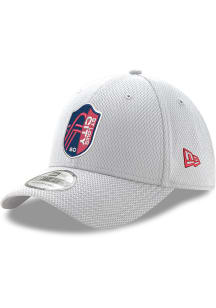 New Era St Louis City SC Mens White Primary Crest Diamond Era 39THIRTY Flex Hat
