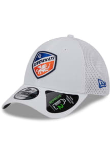 New Era FC Cincinnati Mens White Game Day Recycled 39THIRTY Flex Hat