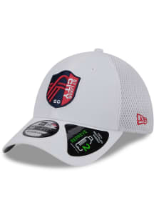 New Era St Louis City SC Mens White Game Day Recycled 39THIRTY Flex Hat
