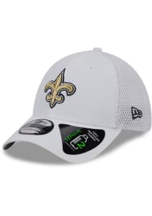 New Era New Orleans Saints Mens White Game Day Recycled 39THIRTY Flex Hat