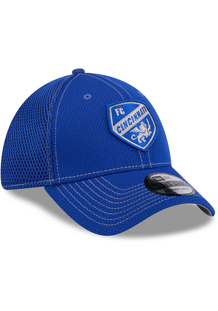 New Era FC Cincinnati Mens Blue Game Day Contrast Thread 39THIRTY Flex Hat