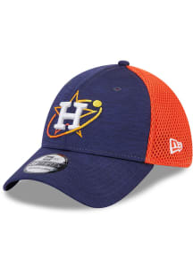 New Era Houston Astros Mens Navy Blue Game Day TC Distinct 2T 39THIRTY Flex Hat