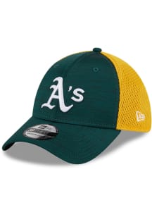 New Era Oakland Athletics Mens Green Game Day TC Distinct 2T 39THIRTY Flex Hat