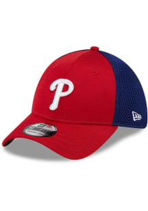 New Era Philadelphia Phillies Mens Red Game Day TC Distinct 2T 39THIRTY Flex Hat