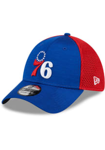 New Era Philadelphia 76ers Mens Blue Game Day TC Distinct 2T 39THIRTY Flex Hat
