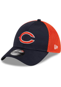 New Era Chicago Bears Mens Navy Blue Game Day TC Distinct 2T 39THIRTY Flex Hat