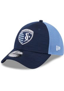New Era Sporting Kansas City Mens Navy Blue Game Day TC Distinct 2T 39THIRTY Flex Hat