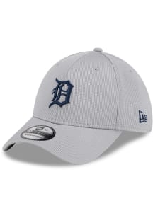 New Era Detroit Tigers Mens Grey Active 39THIRTY Flex Hat