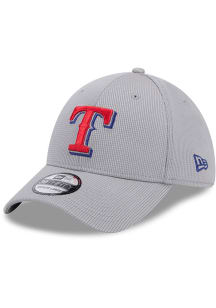 New Era Texas Rangers Mens Grey Active 39THIRTY Flex Hat