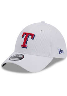 New Era Texas Rangers Mens White Active 39THIRTY Flex Hat