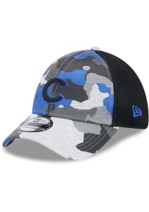New Era Chicago Cubs Mens Black 2T Active Training Camo 39THIRTY Flex Hat