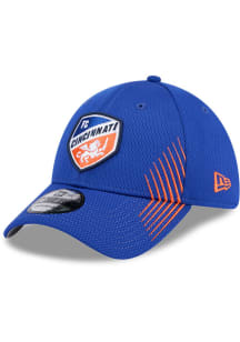 New Era FC Cincinnati Mens Blue Active Arrow Stitch 39THIRTY Flex Hat