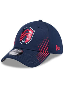 New Era St Louis City SC Mens Red Active Arrow Stitch 39THIRTY Flex Hat