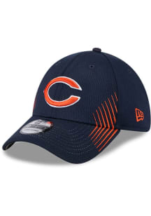 New Era Chicago Bears Mens Navy Blue Active Arrow Stitch 39THIRTY Flex Hat