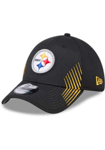 New Era Pittsburgh Steelers Mens Black Active Arrow Stitch 39THIRTY Flex Hat