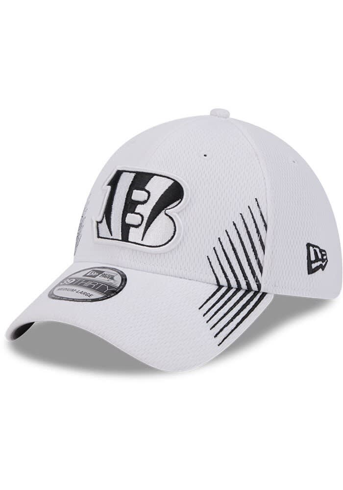 New Era Cincinnati Bengals Mens White Active Arrow Stitch 39THIRTY Flex Hat