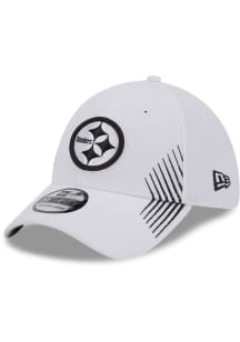 New Era Pittsburgh Steelers Mens White Active Arrow Stitch 39THIRTY Flex Hat