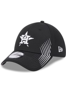 New Era Houston Astros Mens Black Active Arrow Stitch 39THIRTY Flex Hat