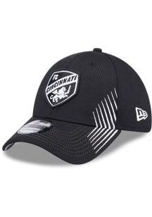 New Era FC Cincinnati Mens Black Active Arrow Stitch 39THIRTY Flex Hat