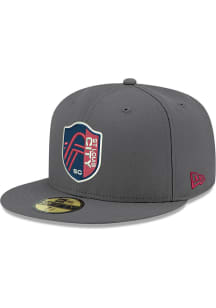 New Era St Louis City SC Mens Grey Primary Crest Basic 59FIFTY Fitted Hat