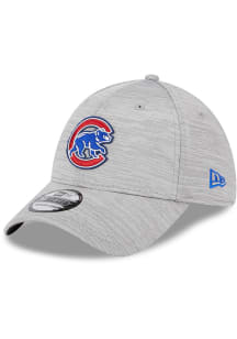 New Era Chicago Cubs Mens Grey 2023 Clubhouse 39THIRTY Flex Hat