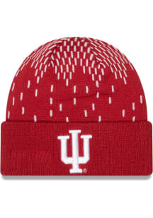 New Era Indiana Hoosiers Red Freeze Knit Mens Knit Hat