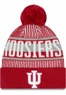 New Era Indiana Hoosiers Red Striped Youth Knit Youth Knit Hat
