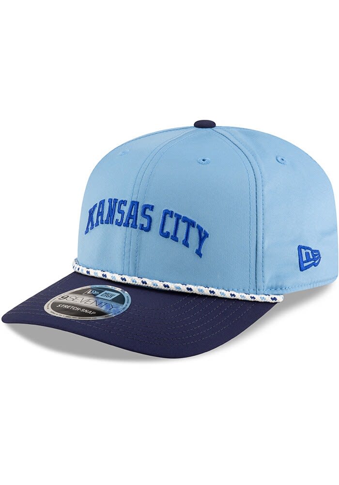 New Era Kansas City Royals Rope 9SEVENTY Stretch Snap Adjustable Hat - Light Blue