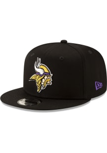 New Era Minnesota Vikings Black Basic Snap 9FIFTY Mens Snapback Hat